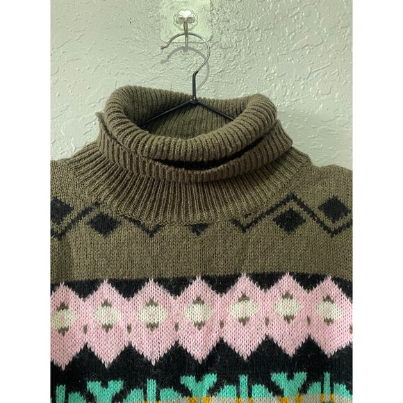 Vintage 80's Sync by Union Bay Women's Pullover Turtleneck Sweater - Picture 3 of 8